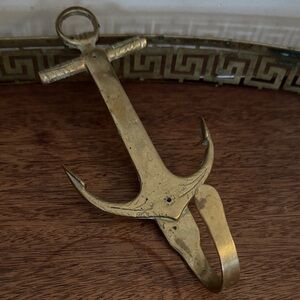 Elegant Vintage Brass Anchor Wall Hook